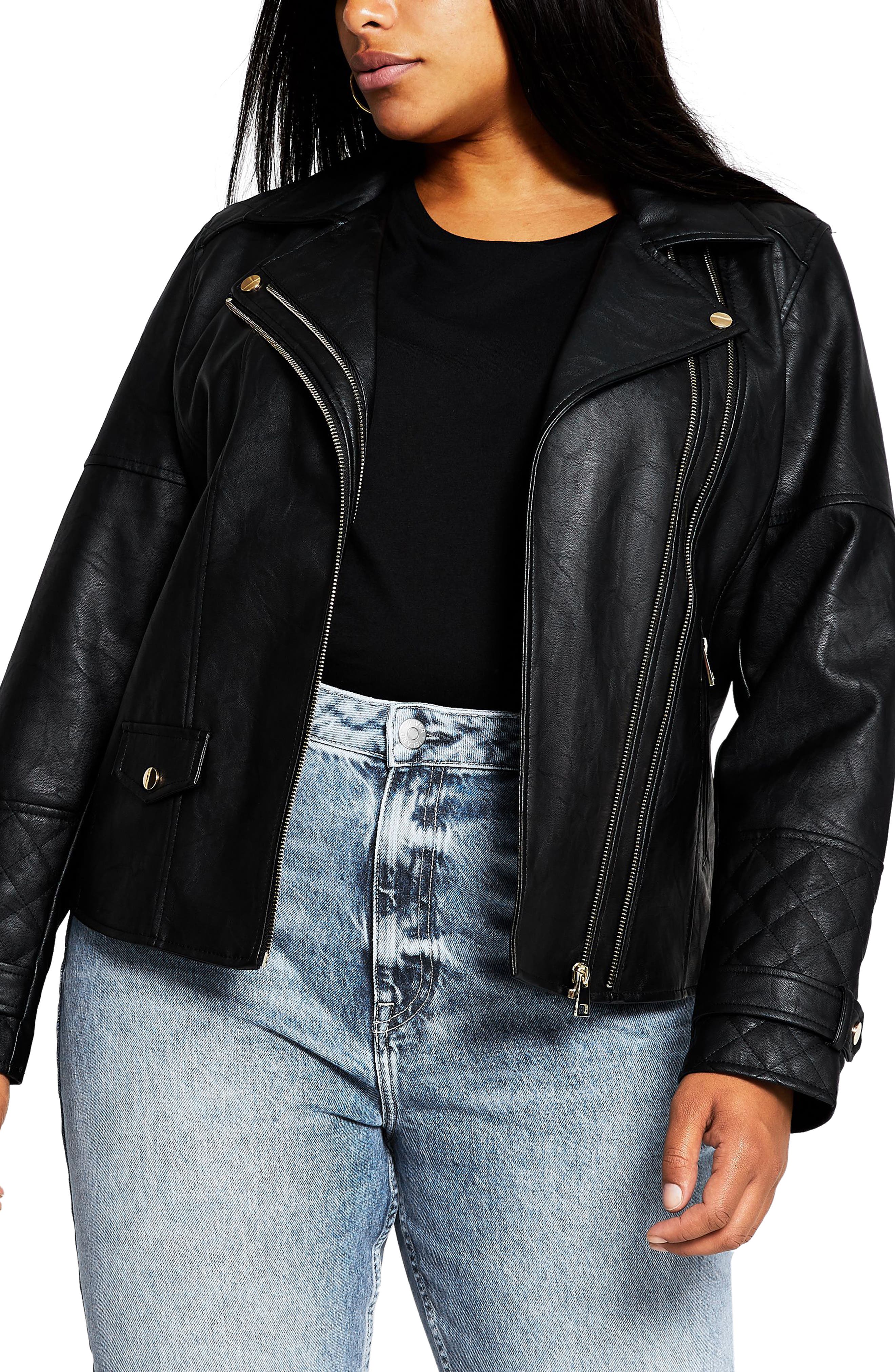 river island leather biker jacket