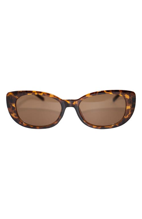 Fifth & Ninth Dolly 68mm Oversize Polarized Oval Sunglasses In Torte/brown