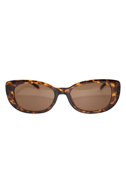 Shop Fifth & Ninth Dolly 68mm Oversize Polarized Oval Sunglasses In Torte/brown