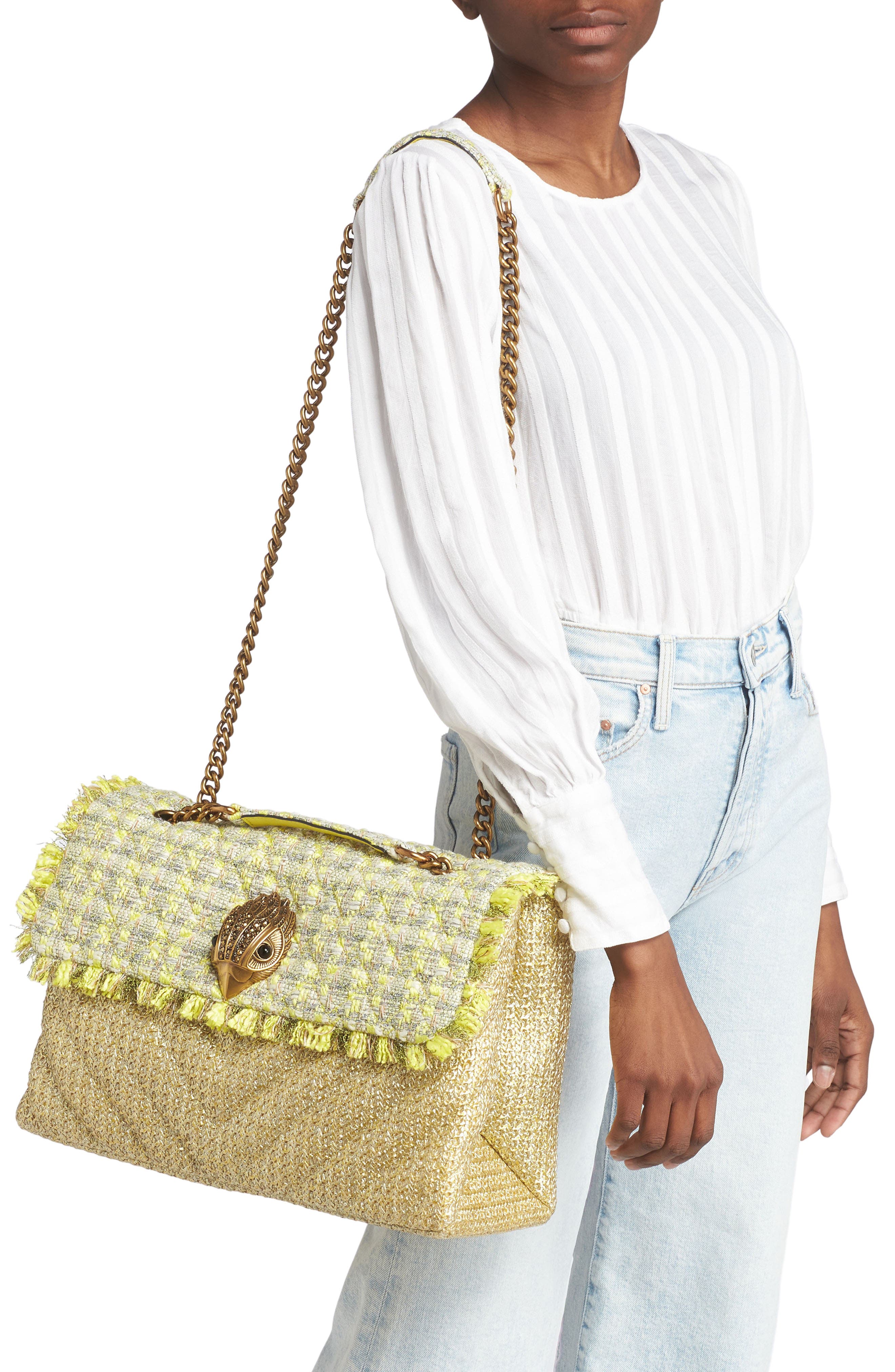 Kurt Geiger London XXL Kensington Raffia Convertible Shoulder Bag