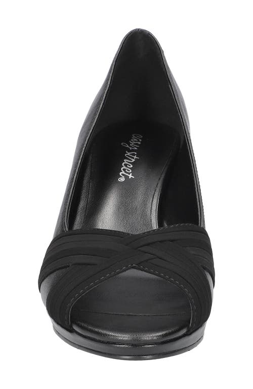 Shop Easy Street Lavish Peep Toe Pump In Black