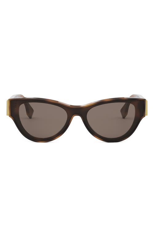 Shop Fendi ' First 53mm Cat Eye Sunglasses In Blonde Havana/brown