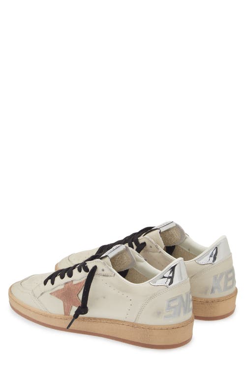 Shop Golden Goose Ball Star Low Top Sneaker In White/ash Rose