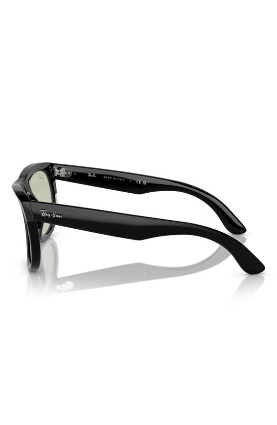 Ray Ban Reverse Wayfarer 53mm Square Sunglasses In Black Green