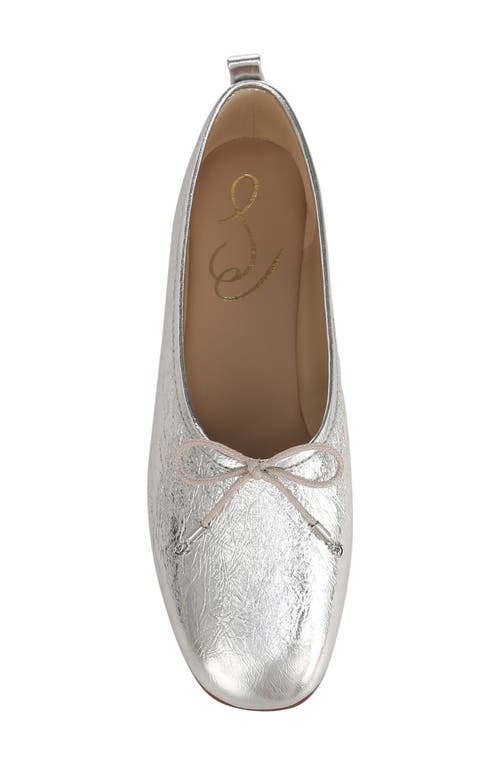 Sam Edelman Women's Ari Square Toe Ballet Flats In Soft Silver