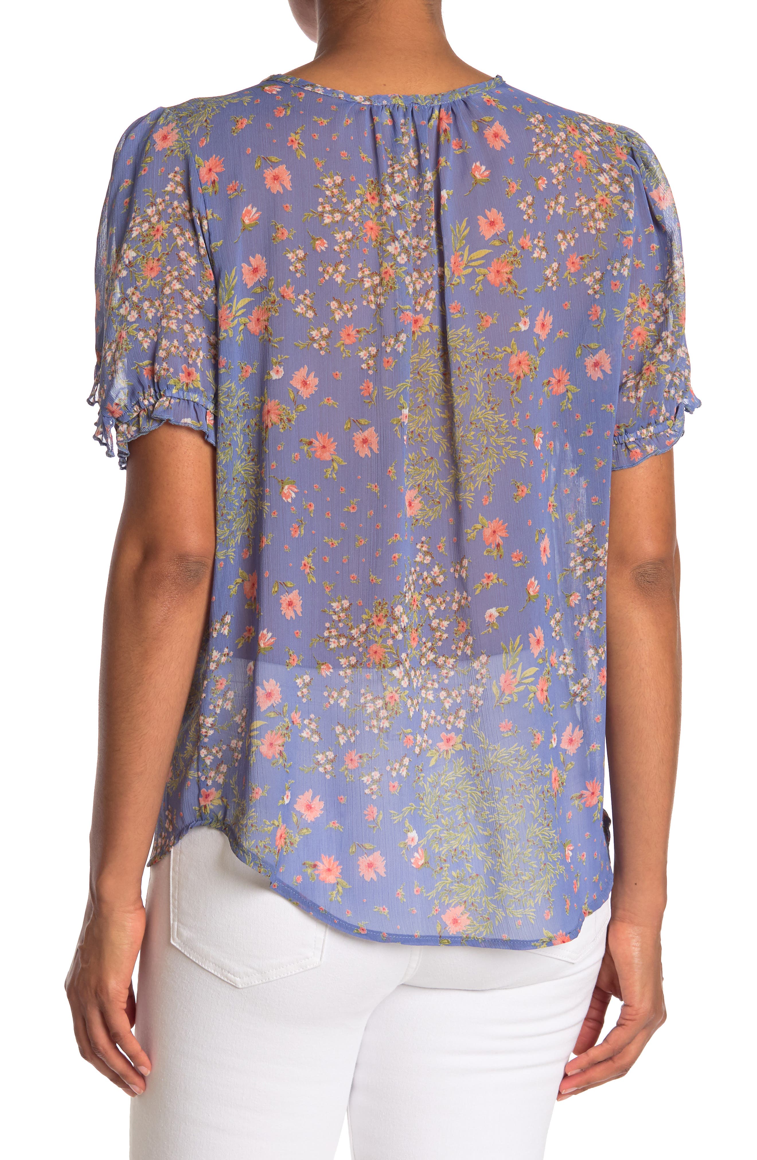 Chenault Floral Ruffle Sleeve Blouse Nordstrom Rack