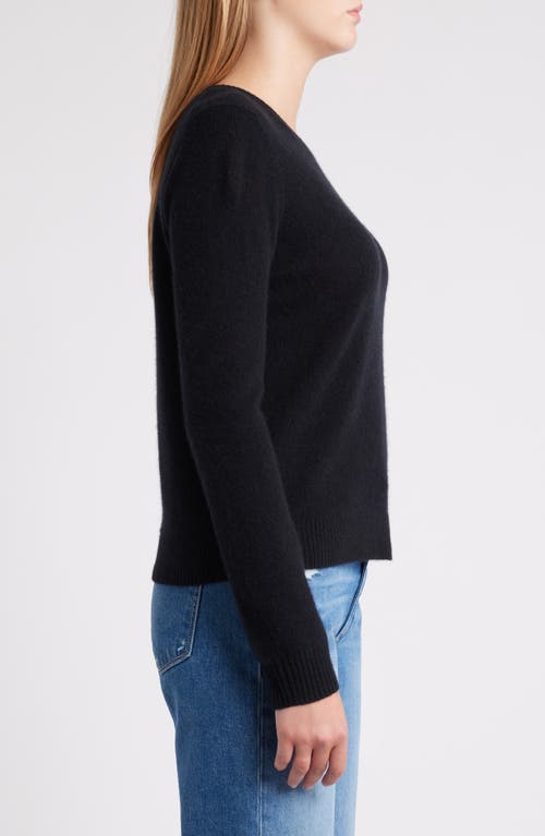 Caslonr Caslon(r) Cashmere Crewneck Sweater In Black Rock