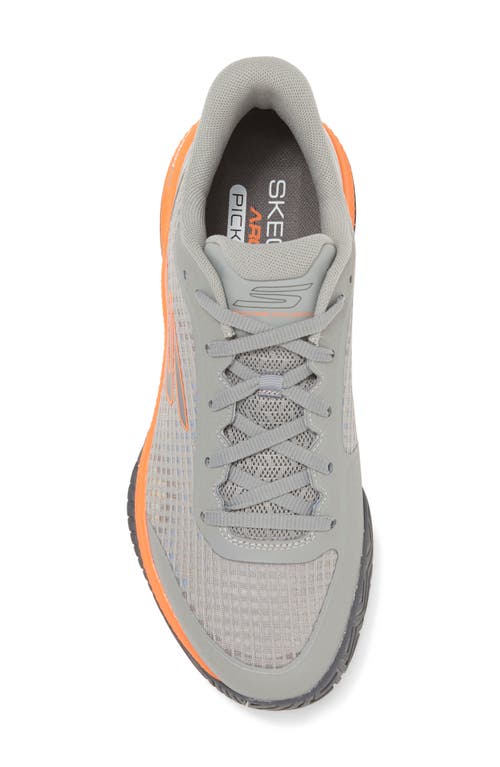 Shop Skechers Viper Court Pro Pickleball Sneaker In Gray/orange