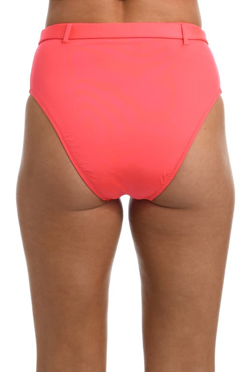 Sunshine 79 Solids High Waist Bikini Bottoms In Watermelon