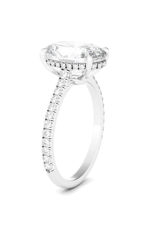 HAUTECARAT HAUTECARAT OVAL CUT PAVÉ LAB CREATED DIAMOND RING 