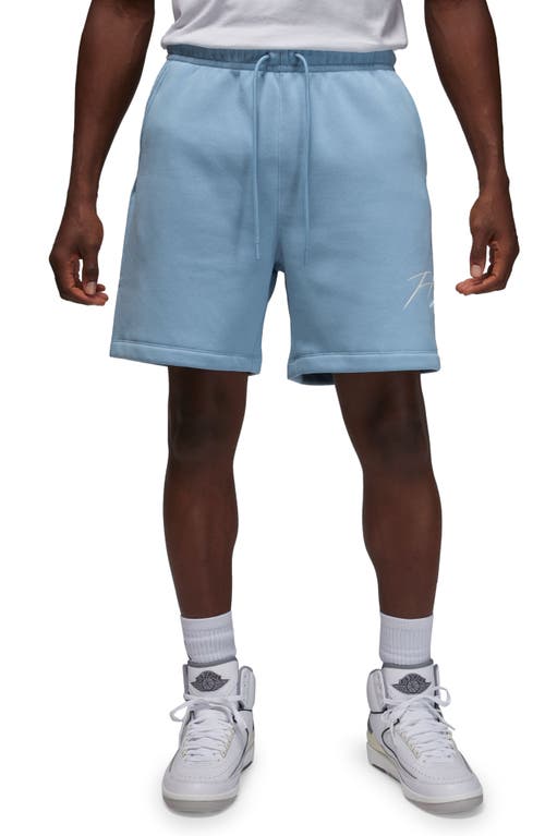 Jordan Fleece Sweat Shorts In Blue