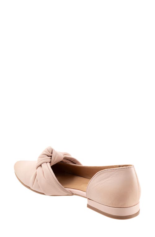 Shop Bueno Ivory Half D'orsay Pointed Toe Flat In Pale Pink