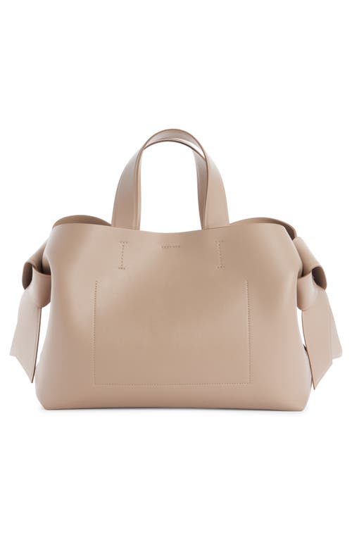 Shop Acne Studios Musubi Leather Tote In Taupe Beige