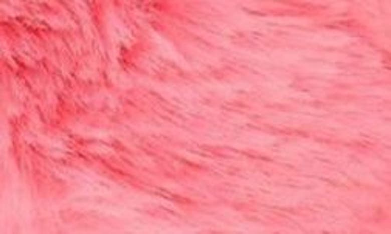 Memoi Beverly Faux Fur Memory Foam Slipper In Disco Pink