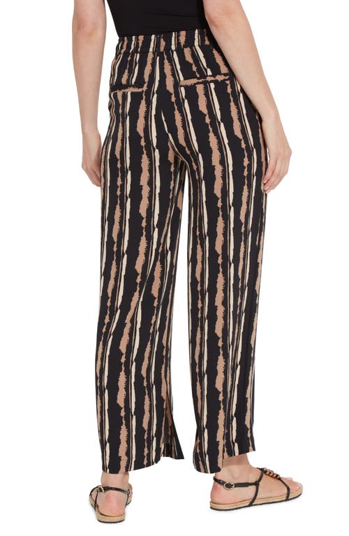 Shop Lyssé Renee Stripe Wide Leg Stretch Woven Pants In Intermission Stripe