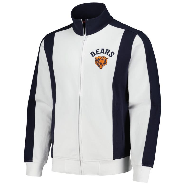Shop Tommy Hilfiger White/navy Chicago Bears Nolan Full-zip Track Jacket