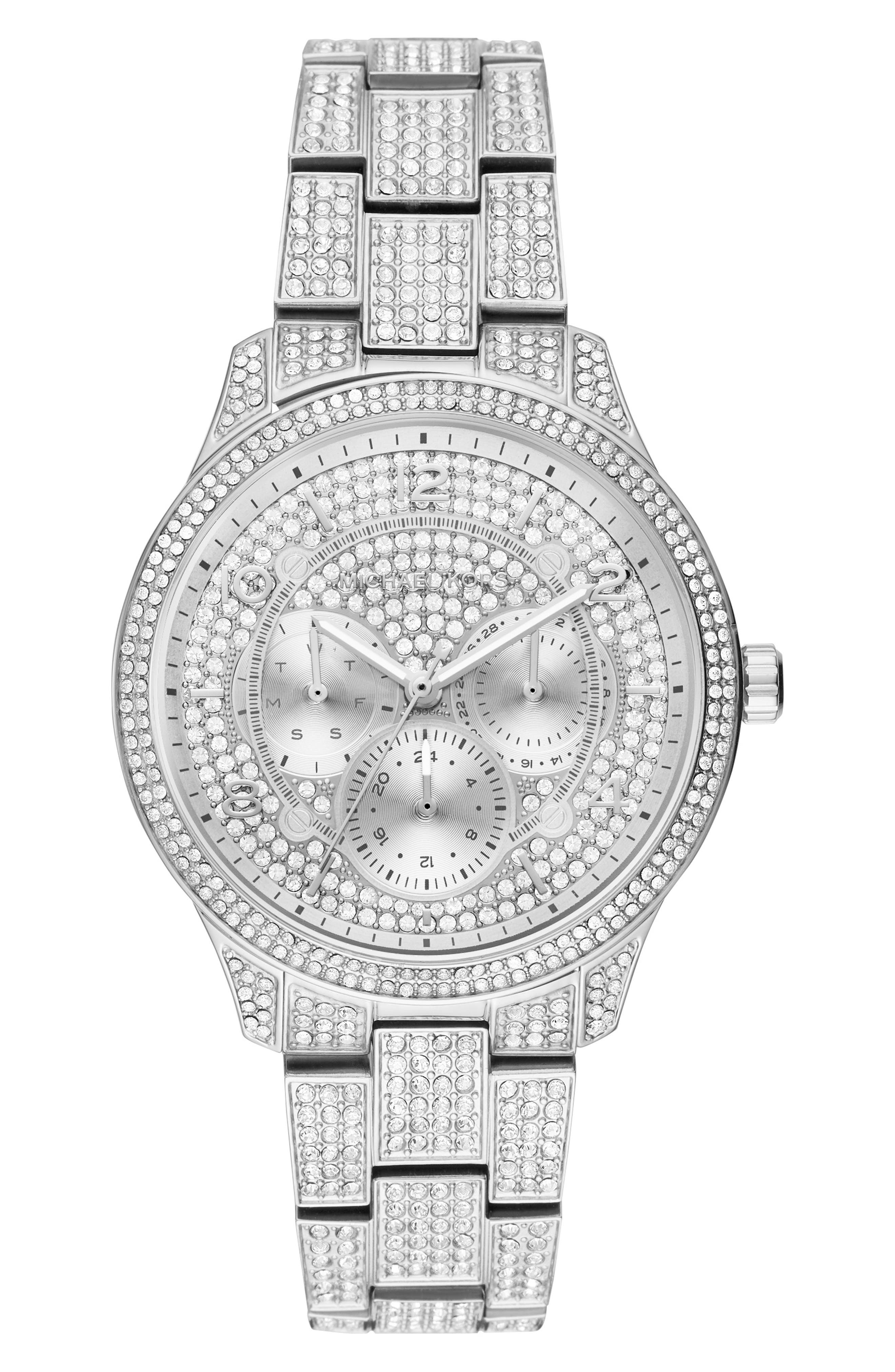 michael kors men's crystal watch