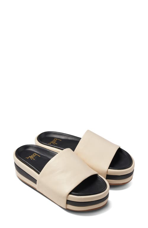 Shop Beek Albatross Stripe Slide Sandal In Eggshell/black