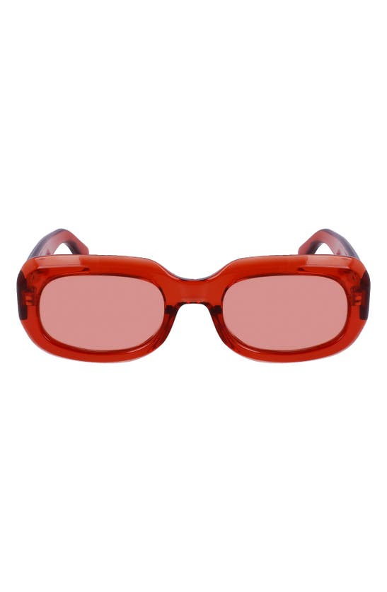 LONGCHAMP LONGCHAMP MEDALLION 52MM RECTANGULAR SUNGLASSES