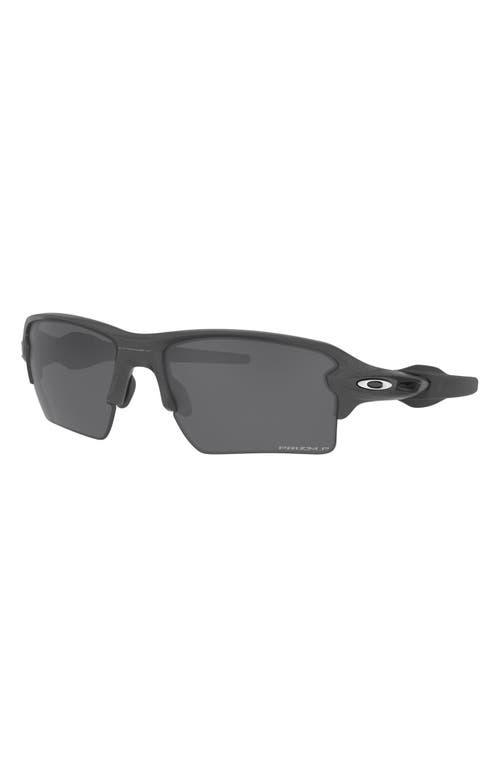 Shop Oakley Flak 2.0 Xl 59mm Polarized Sport Wrap Sunglasses In Steel/prizm Black Iridium