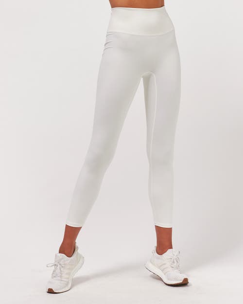 Shop Rebody Active Hybrid Cloudlux Leggings 25" High Waist In Off White