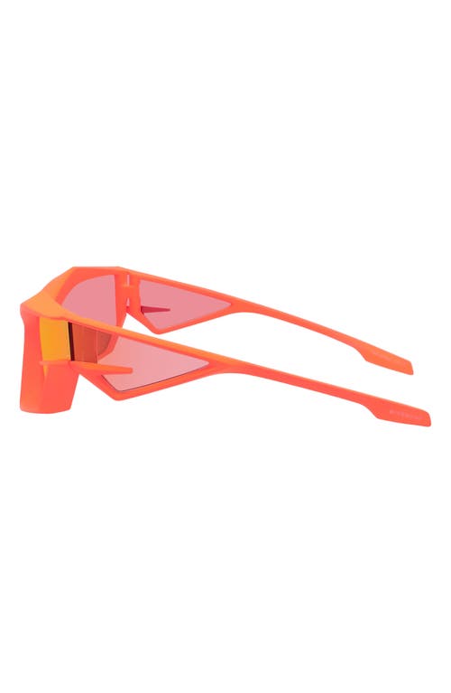 Shop Givenchy Giv Cut 69mm Oversize Geometric Sunglasses In Matte Orange/smoke Mirror