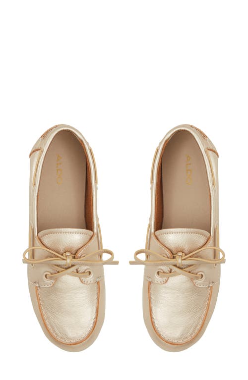 Aldo Sail Boat Shoe In Gold