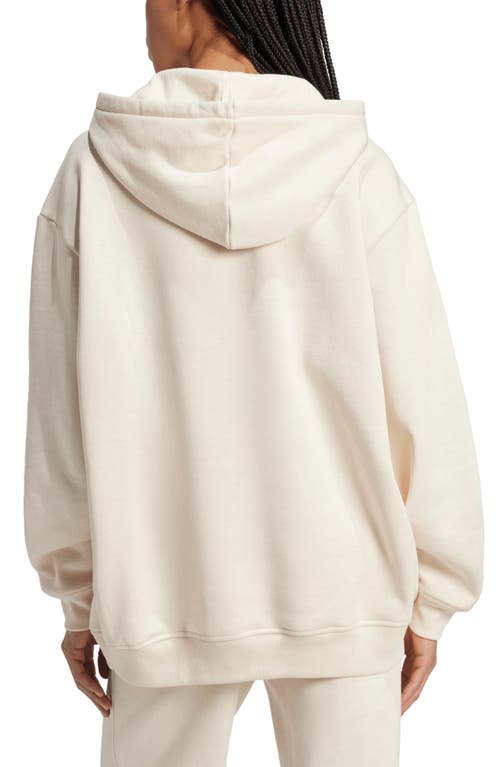 Shop Adidas Originals Adidas Trefoil Essentials Oversized Lifestyle Hoodie In Wonder White