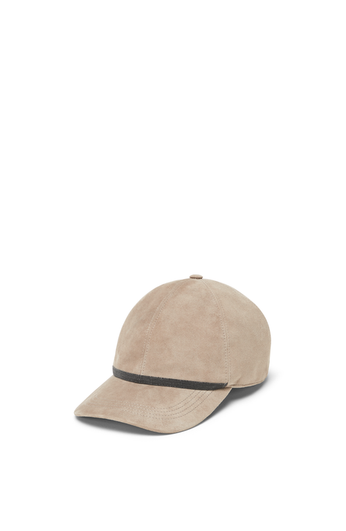 BRUNELLO CUCINELLI BRUNELLO CUCINELLI SUEDE BASEBALL CAP 