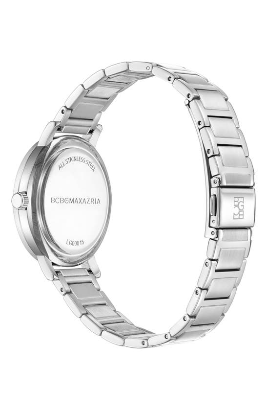 Shop Bcbg Max Azria 3-hand Quartz Bracelet Watch, 38mm In Silver