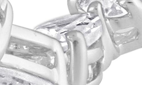 Badgley Mischka Collection 14k White Gold Near Colorless Lab Grown Pear Diamond Hoop Earrings In 3.15 Ctw White Gold