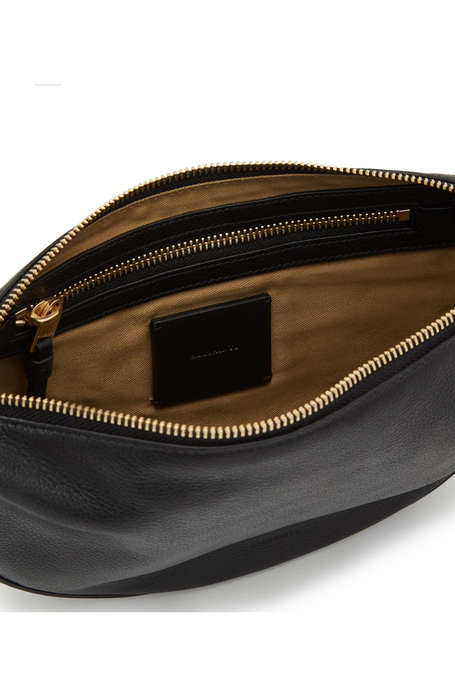AllSaints Half Moon Leather Crossbody Bag | Nordstrom