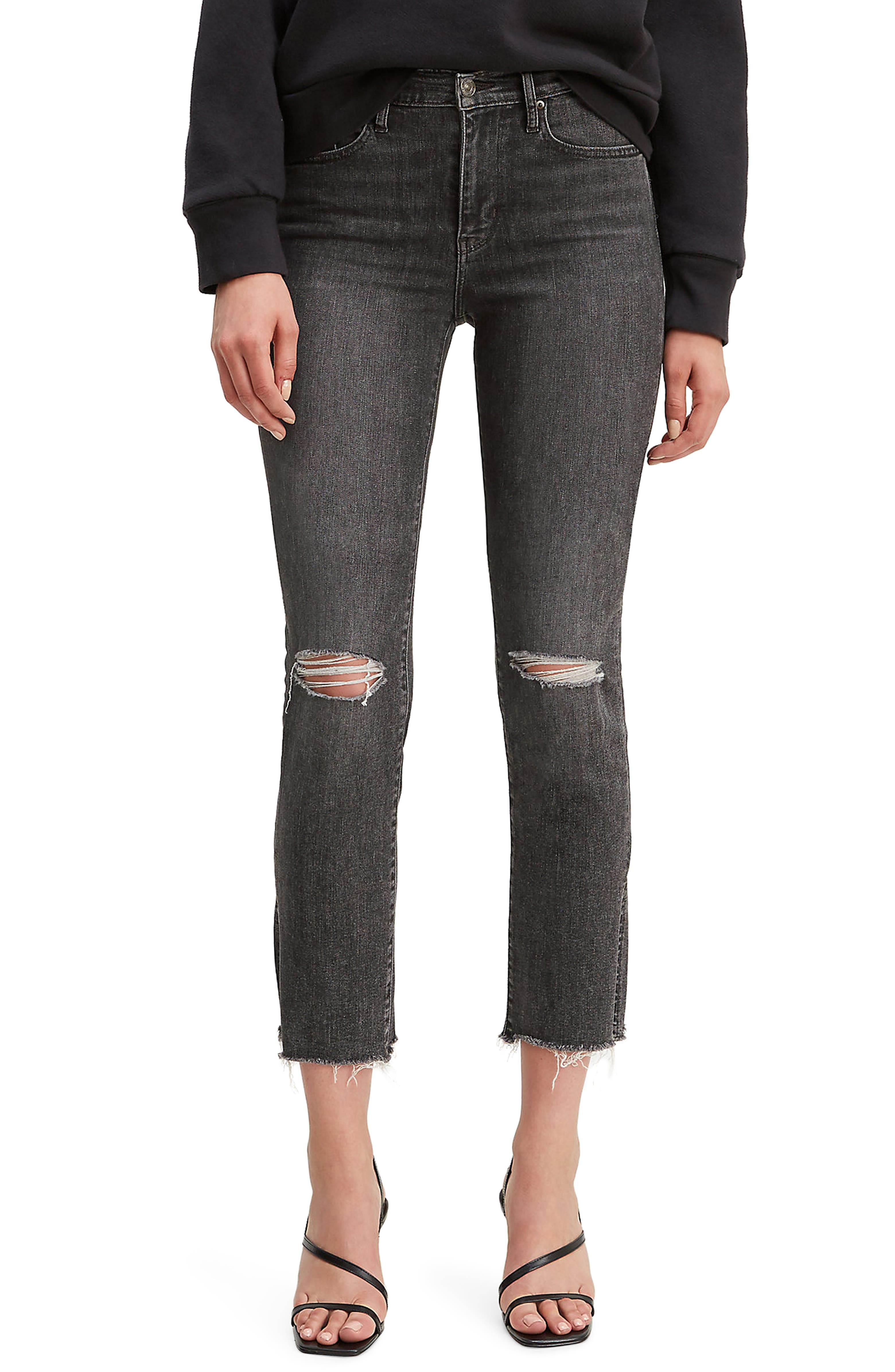 Levi's® 724™ Ripped High Waist Crop Jeans (Dire Straits) | Nordstrom