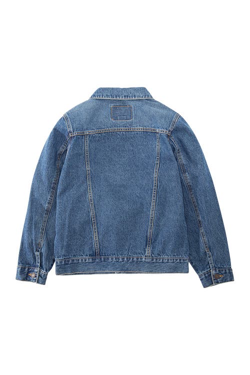 Shop Levi's Kids' Denim Trucker Jacket In Coastal