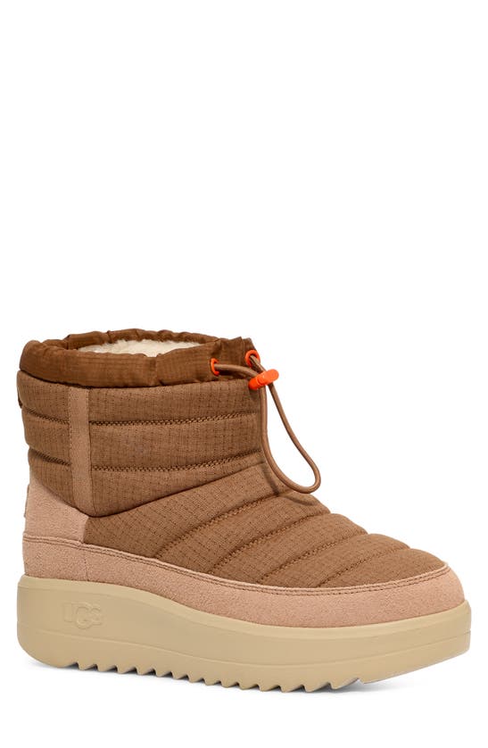 Ugg Maxxer Mini Leather Boot In Chestnut