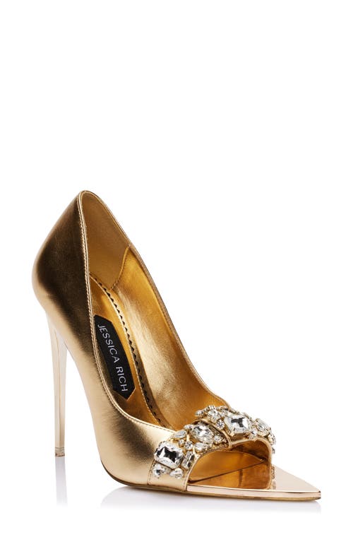 Diamond Stiletto Sandal in Gold