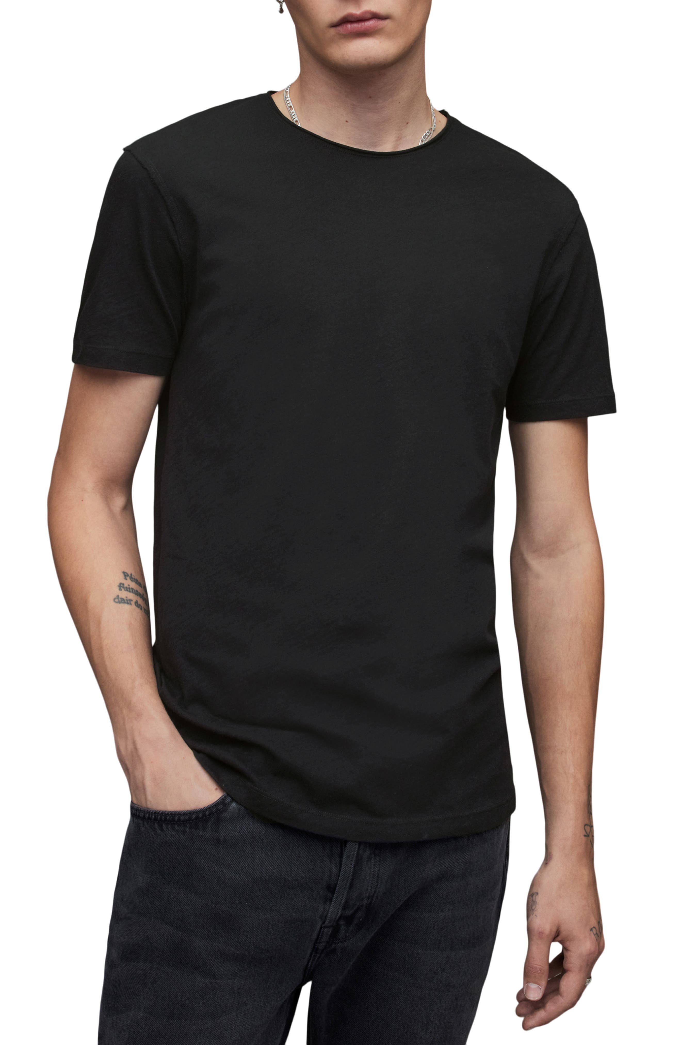 T-shirt Manches Courtes Pour Homme, Rayé Noir, Taille 2XL - Neuf Avec étiquettes (Marque Metro One)