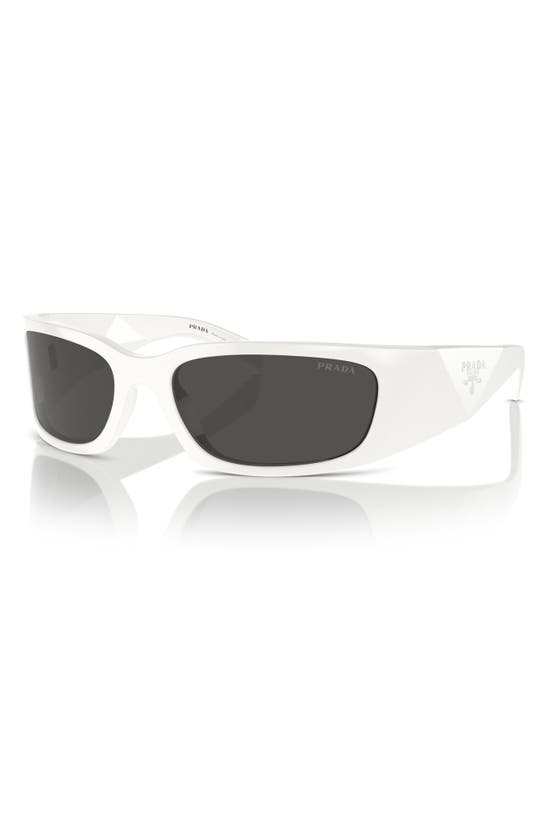 Prada 60mm Butterfly Polarized Sunglasses In Bone
