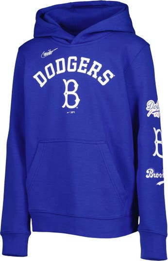 Nike Youth Nike Royal Los Angeles Dodgers Pregame Performance Pullover  Hoodie