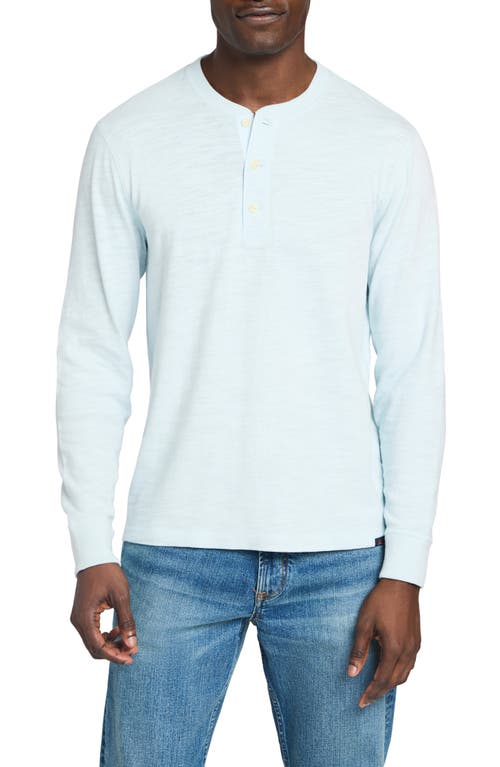 Sunwashed Organic Cotton Henley in Sky