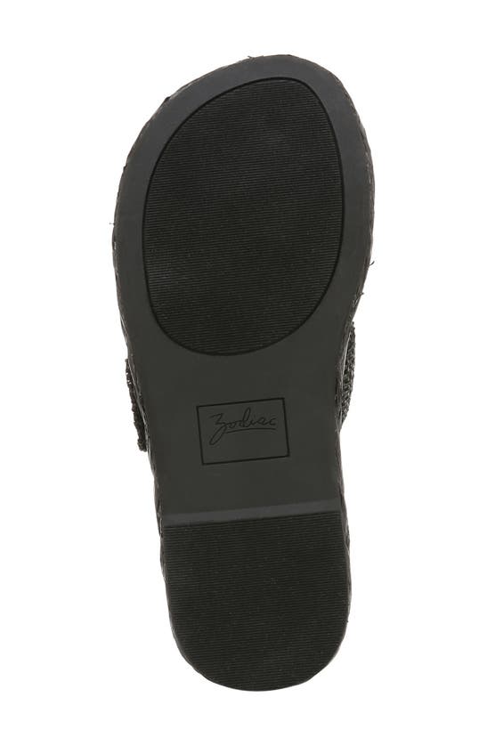 Zodiac Izzy Raffia Platform Sandal In Black Raffia