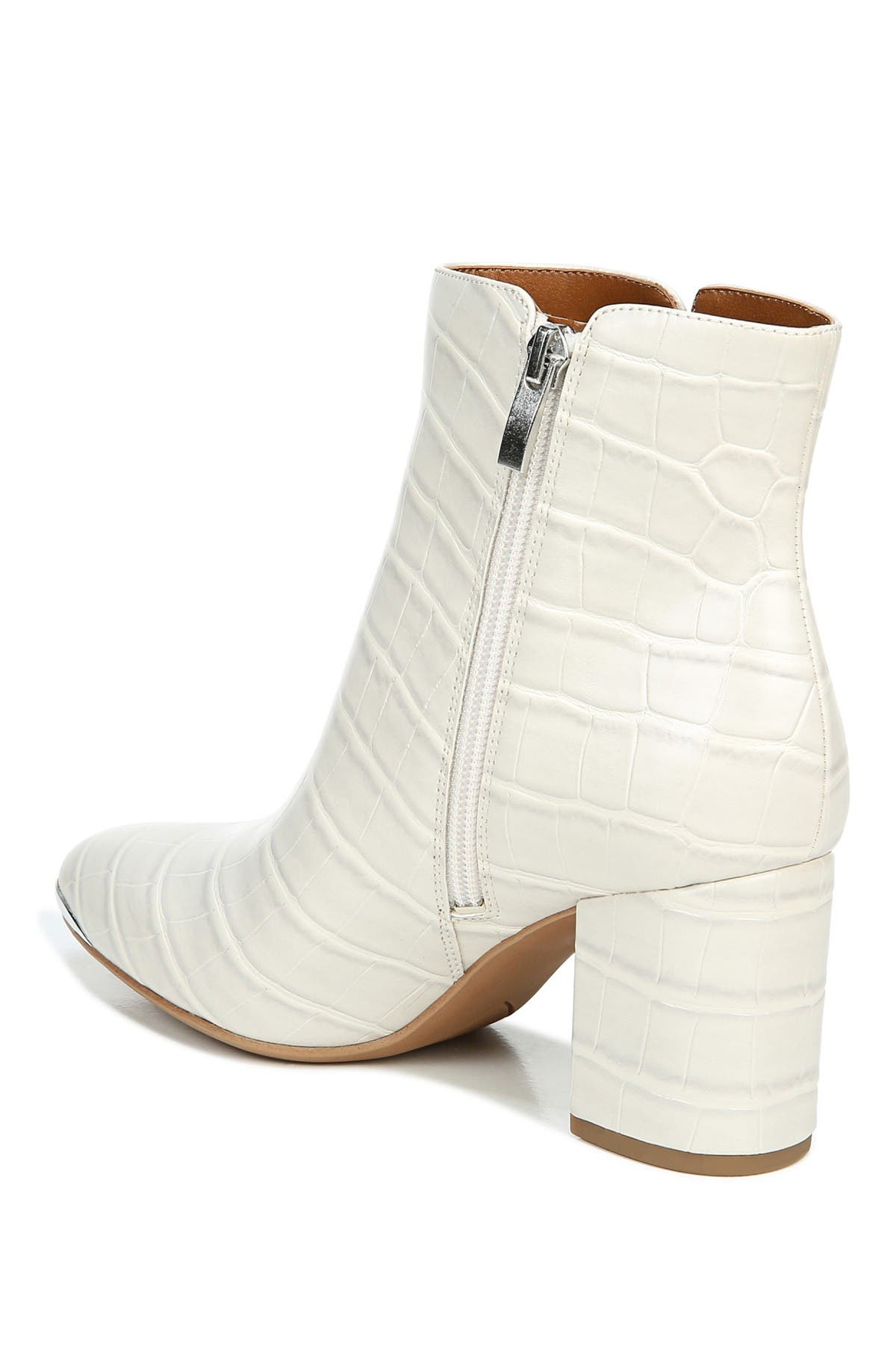 franco sarto bianco snakeskin embossed boot