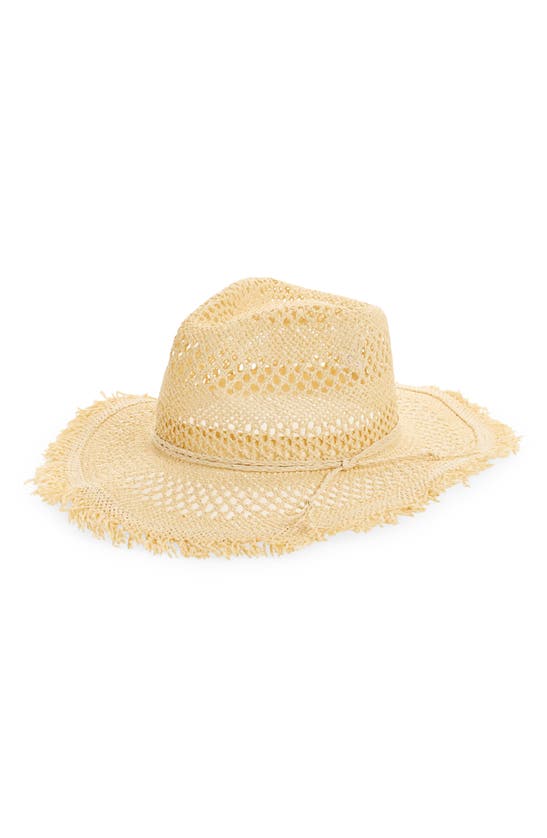 Shop Treasure & Bond Frayed Straw Cowboy Hat In Natural Light