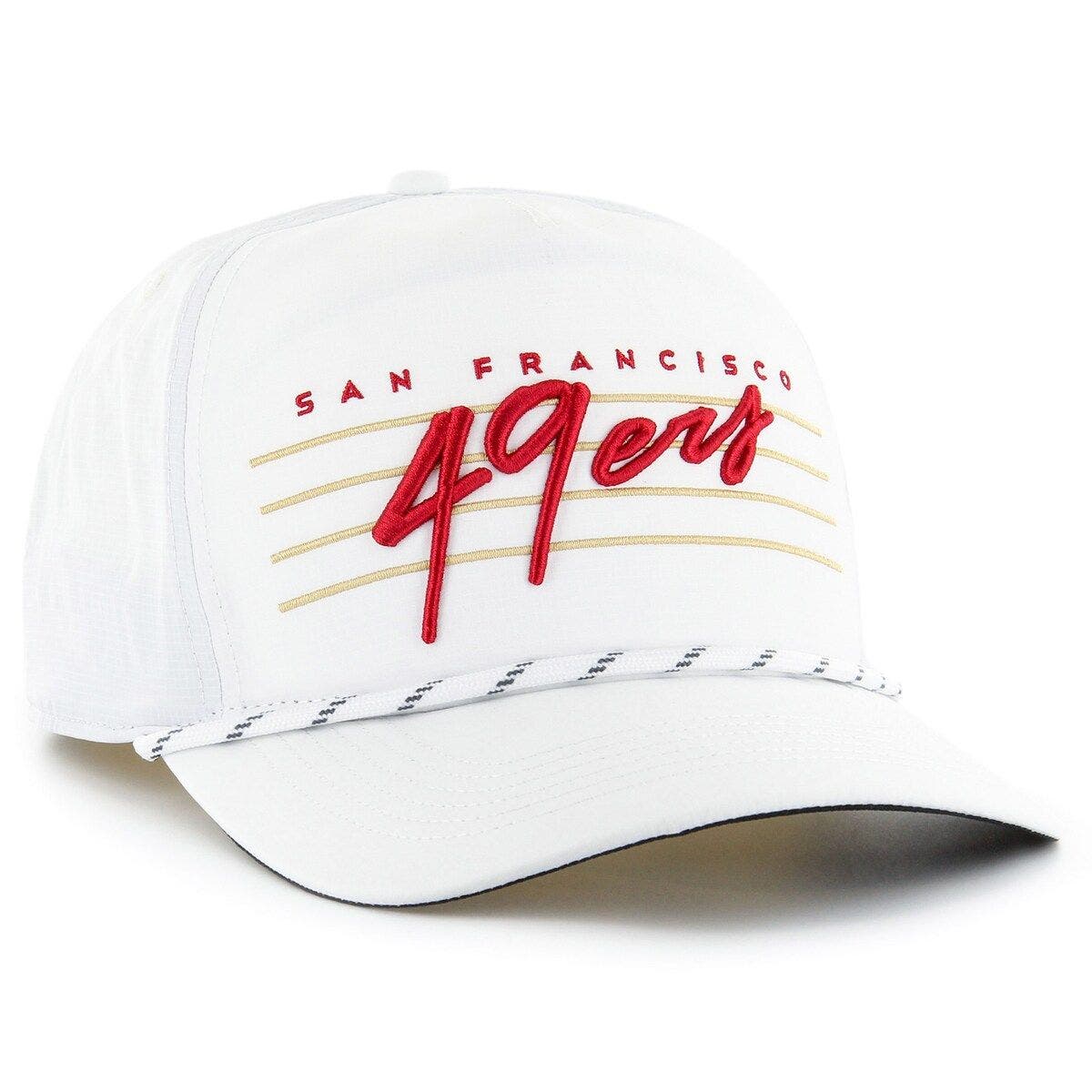 47 Brand Scarlet, White San Francisco 49ers Highline Clean Up Trucker  Snapback Hat in Red for Men