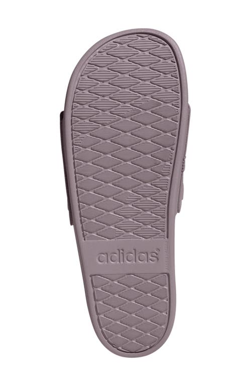 Shop Adidas Originals Adidas Adilette Comfort Slide Sandal In Preloved Fig/fig/fig