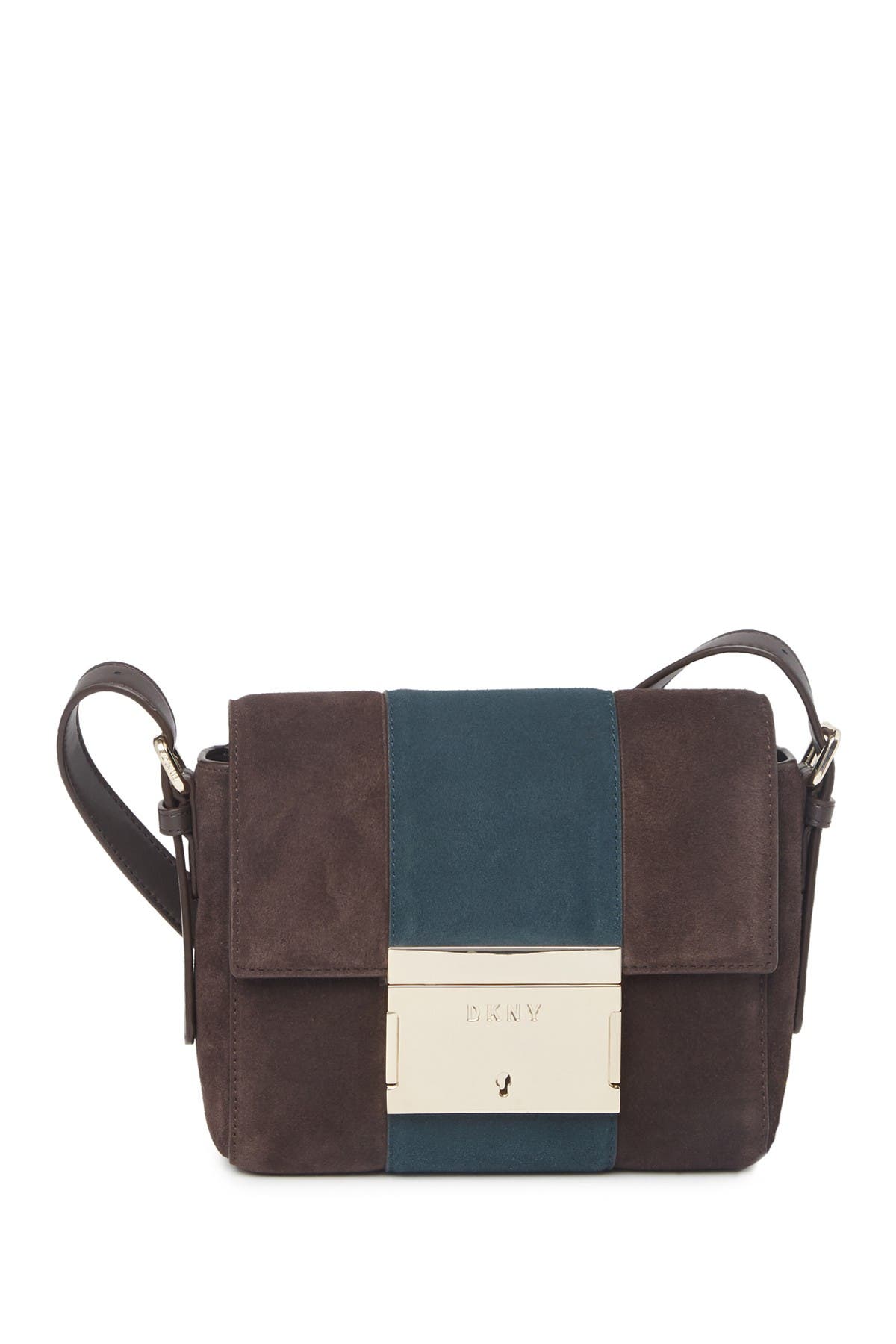 dkny adam suede shoulder bag