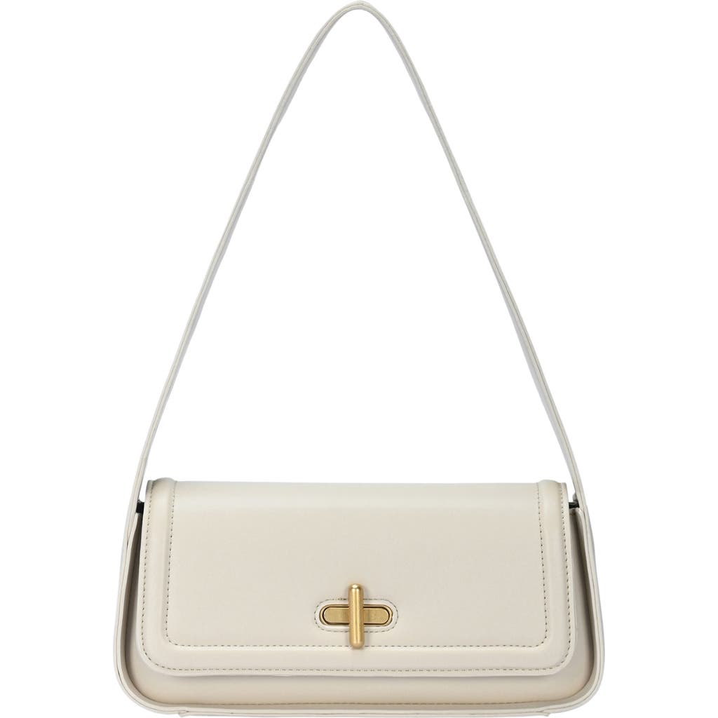 Rachel Zoe Turn Lock Baguette In Cream