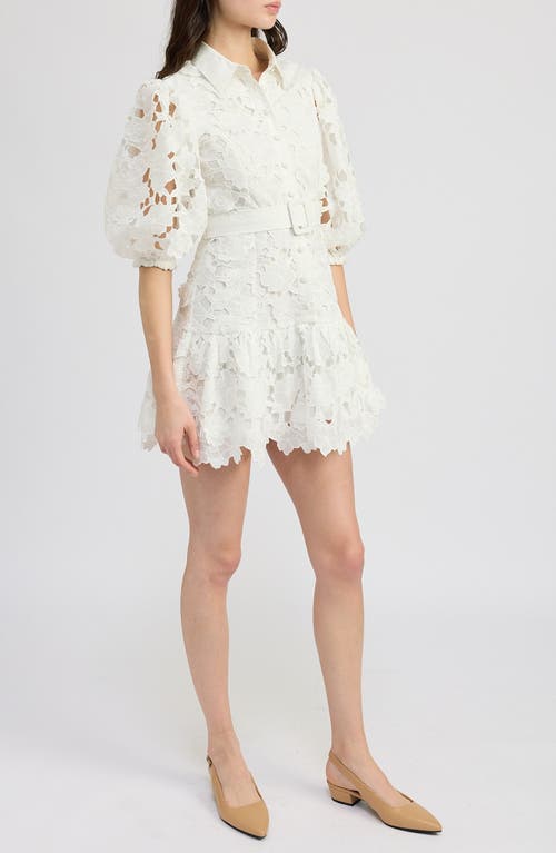 EN SAISON EN SAISON OTTIS FLORAL CUTWORK MINIDRESS 