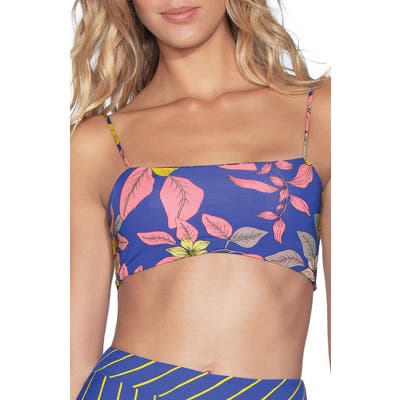 Maaji Lorelei Atrium Reversible Bralette Bikini Top, Blue