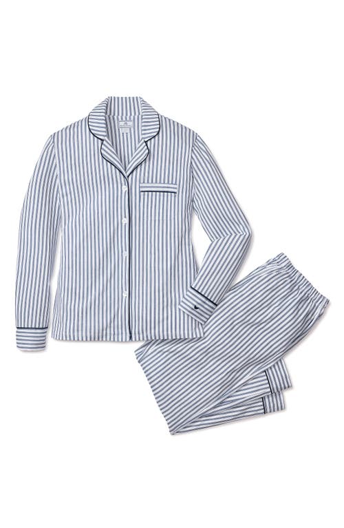 PETITE PLUME PETITE PLUME FRENCH TICKING STRIPE COTTON PAJAMAS